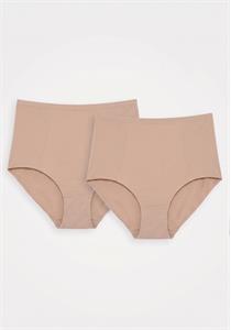 2 Pairs Women 92% Cotton Medium Control Full Maxi Briefs